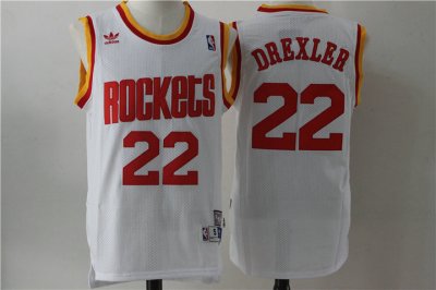 NBA 22 Drexler Rockets Maillot Retro blanc